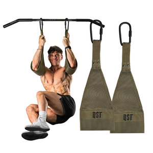 Sangles abdominales robustes en tissu à suspendre, réglables, avec poches rembourrées pour les bras, pour entraînement de base, musculation et usage à domicile - Product Image 1