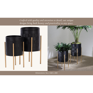 Macetero Moderno de Metal y Hierro de Primera Calidad con Soporte, Acabado Pulido, Duradero, Ligero, Fácil de Instalar, Decoración para Hogar, Oficina, Balcón y Jardín - Product Image 5