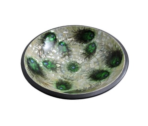 Nuevo diseño de tazón de madera con incrustaciones de nácar, tazón MOP, tazón para servir, tazón con incrustaciones para servir a un precio muy bueno. - Product Image 1