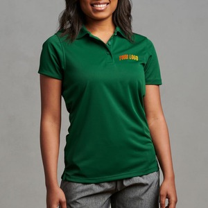 T-shirt personnalisé unisexe de luxe décontracté anti-boulochage à manches courtes en polyester tricoté respirant pour le golf et le tennis - Product Image 1