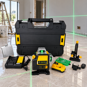 360. Nivel Láser de Líneas Cruzadas Paralelas de 16 Líneas, Batería de Iones de Litio, Herramienta Eléctrica Verde para Interiores, Juego de Nivel Láser Industrial, 12 Meses de Garantía - Product Image 1