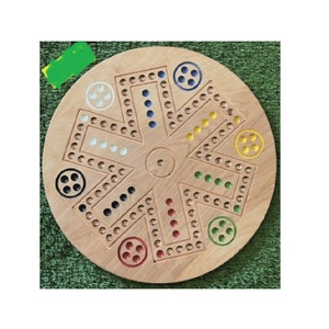 Juego de Mesa Ludo de Madera Maciza Hecho a Mano con Canicas de Vidrio y Dados, Juego de Mesa Familiar de Lujo para Adultos - Product Image 5