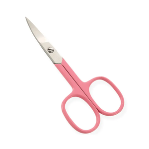 Tegra Surgical Pink Handle Stainless Steel Blades Right-Handed Durable 4" Manicure Pedicure Cuticle Nail Cutting Shears - Product Image 1