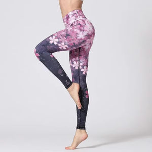 High Quality Women's High Waist Yoga Leggings Knitted Breathable Anti-Bacterial Tummy Control Thick Sports Workout <b>Tights</b> - Product Image 6