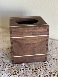 Boîte à mouchoirs et organiseur carré en bois d'acacia fait main, écologique, multi-usages, pour la décoration de la maison et du bureau - Product Image 5