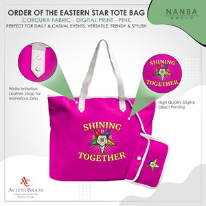 กระเป๋าโท้ทสีชมพู Pink OES Shining Together Order of the Eastern Star Journal  ผู้ผลิตขายส่ง - Product Image 4