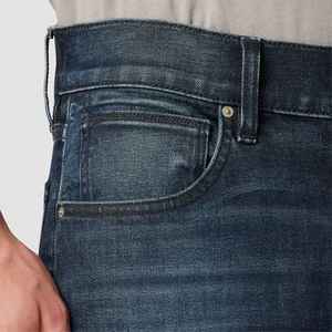 Jean en denim délavé respirant coupe droite vintage pour homme, taille mi-haute, coupe régulière, en coton, décontracté, pour l'automne - Product Image 6
