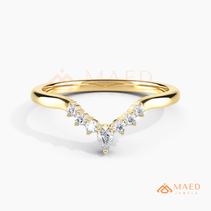 Anillo en Forma de V de Moissanita Chapado en Oro de 18K, Anillo de Boda con Diamante Cultivado en Laboratorio, Joyería Fina para Mujer, Lujo Estadounidense, Aniversario, Promesa - Product Image 5