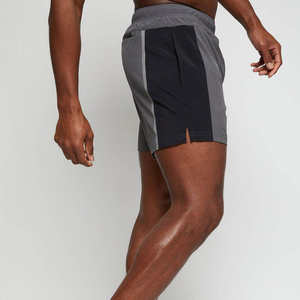 Shorts de sport professionnels pour hommes en toile tricotée, motif uni, séchage rapide et respirant, légers, taille haute - Product Image 3