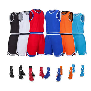 Tenue de basketball en tissu sublimé, ensemble maillot et short pour équipes de basketball, tenue d'entraînement pour jeunes et hommes - Product Image 1