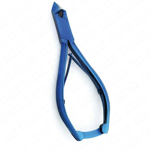 Coupe-ongles professionnel en acier inoxydable bleu de qualité supérieure, forme lune, outil de podologie robuste pour ongles épais, OEM - Product Image 2