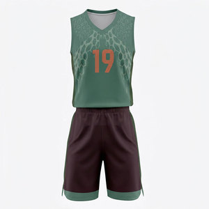 Conjunto de Uniforme de Baloncesto Elegante para Hombre con Diseño de Equipo Personalizado, Material de Secado Rápido y Ajuste Cómodo para Clubes Deportivos - Product Image 1