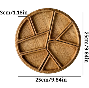 Plateau de service pour fruits secs en bois d'acacia, design moderne, attrayant et au style actuel, à petit prix - Product Image 3