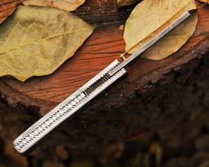 Cuchillo Plegable de Acero de Damasco de Grado Industrial Personalizado, Mango de Damasco, Hecho a Mano, para Bolsillo, EDC, Caza, Camping, OEM, ODM - Product Image 2