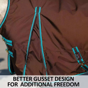 Couvertures pour chevaux en nylon ripstop imperméable, maintiennent les chevaux au chaud en intérieur, tissu facile à nettoyer, confort luxueux pour une protection quotidienne. - Product Image 4