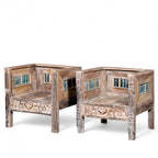 CHAISE EN TECK VIEILLI - Chaise de luxe personnalisée en bois massif de teck, qualité supérieure, décoration vintage à combiner - MOQ 1 conteneur seulement - Product Image 5