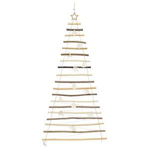 Sapin de Noël en bois de frêne massif de 70,9 pouces avec 100 LED, lumières de Noël naturelles - Product Image 5