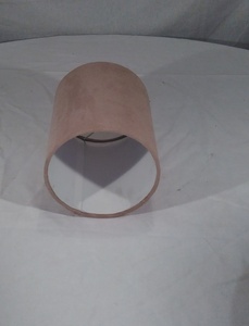 Abat-jour en tissu de lin cylindrique, design minimaliste fait main pour couvercles de lampes avec douilles E27, structure en fil de fer - Product Image 1