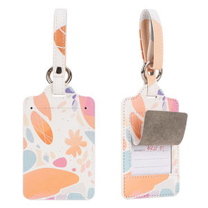 Étiquettes de bagage personnalisées en similicuir de luxe pour valises, étiquettes de bagage en cuir PU personnalisées avec nom et lettre élégante pour voyages - Product Image 2