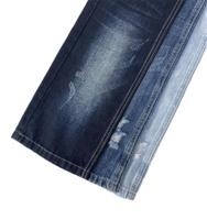 Lot de stock non élastique de haute qualité chaîne transparente flammée tissu denim lourd pour petit ami pantalon homme jeans ou femmes jeans