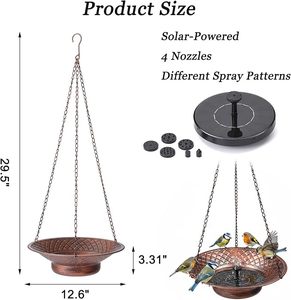 Fabricante confiable de baños portátiles decorativos para pájaros de hierro con soporte resistente para jardín y aplicaciones de alimentación de aves. - Product Image 4