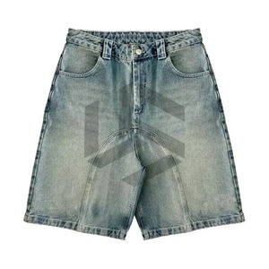 Puff Print Summer <b>Shorts</b> Streetwear Vintage Mesh Cotton French Terry <b>Patch</b> Embroidery <b>Men's</b> Denim <b>Short</b> Drawstring Acid Washed - Product Image 2