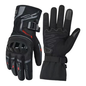 Guantes de Esquí de Dedo Completo, Negros, de Poliéster, Impermeables, Térmicos, con Cierre de Cordón, Unisex, para Montañismo Invernal - Product Image 1