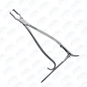 <b>Bone</b> Holding Forceps 25 cm Adjustable Jaw with Thread Fixation German Stainless Steel Customizable Orthopedic <b>Surgical</b> Medical - Product Image 4