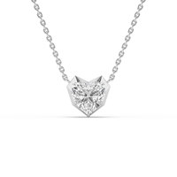 LUXESHINE Pendentif de luxe unique en diamant blanc de laboratoire taille cœur 1,5 carat, plaqué argent 925, certifié IGI, pour fiançailles et mariage