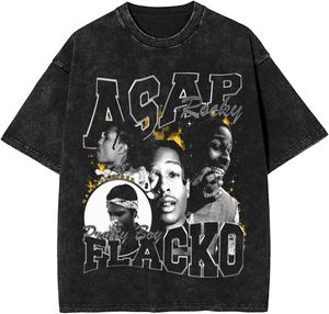 T-shirt graphique surdimensionné personnalisé pour homme, streetwear, haute qualité, 100% coton, vintage, coupe ample, effet délavé à l'acide - Product Image 2