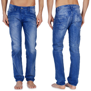 Jean décontracté vintage pour homme, coupe droite, en denim délavé bleu moyen, respirant, en coton tricoté mi-lourd, idéal automne-été - Product Image 6