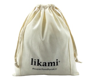 Sac en coton mousseline imprimé avec logo personnalisé, cordon de serrage, sac en coton mousseline recyclable avec cordon de serrage, logo personnalisé pour la poussière, le voyage, le rangement - Product Image 1