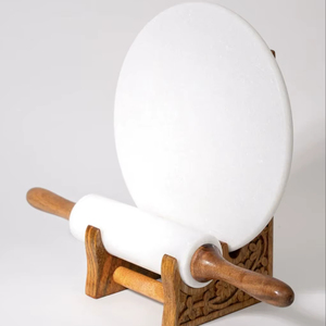 Rodillo de amasar de madera de diseño moderno y juego de tabla para herramientas de repostería con estructura resistente y acabado de alta calidad - Product Image 1