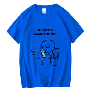 Camiseta de hombre de alta calidad, 100% algodón, con estampado, estilo urbano, informal, fresca, holgada, con cuello redondo, para verano. - Product Image 1