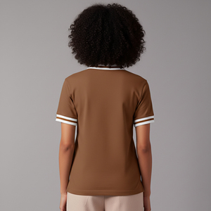 Polo personnalisé pour femme avec appliques, logo imprimé sur mesure, été, 100% coton, respirant, séchage rapide, polos décontractés pour femme - Product Image 6
