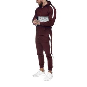 Ensemble de survêtement 2 pièces pour homme, survêtement de sport, couleur bicolore, vente en gros - Product Image 4