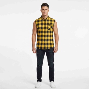Chemise en flanelle à carreaux sans manches pour homme, col boutonné, qualité professionnelle, impression personnalisée, style décontracté, idéale pour l'automne - Product Image 5