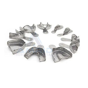 Plateaux d'empreinte dentaire ovales en acier inoxydable allemand pour emballage de plaques/dishes dentaires, matériau métallique, vente en gros - Product Image 5