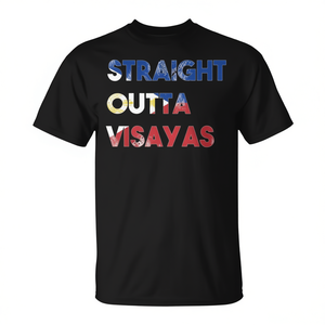 T-shirt Straight Outta Visayas per adulti, unisex, girocollo, manica corta, stampa digitale, design orgoglioso delle Filippine e delle isole filippine - Product Image 3