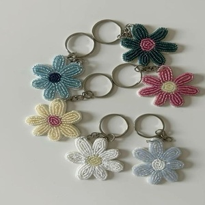 Dazzling Seed Bead Embroidery Fruit Design <b>Bag</b> Pendant Modern Aesthetic Hand Beaded Floral Keychain Gift Item - Product Image 4