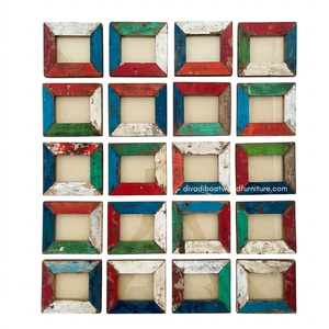 Handcrafted Photo <b>Frame</b> Eco-Friendly Reclaimed Boat Wood Original Color for <b>Wall</b> Home Decoration Living Room Bedroom Wholesale - Product Image 6