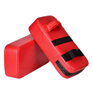 Custom Logo Professional Red Muay Thai <b>Kick</b> Pads Curved Strike <b>Shield</b> for MMA Training - Product Image 6
