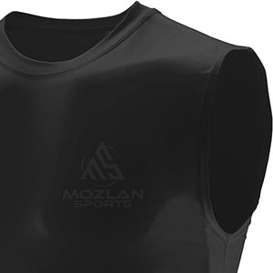 Haut de compression pour homme avec logo personnalisé, faible MOQ, nouvelle arrivée, en vente en ligne - Product Image 6