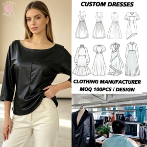 Haut décontracté à manches trois quarts pour femmes, coupe ample, polyvalent, pour tous les jours, sorties, fêtes, rendez-vous, tenue de rue - Product Image 1