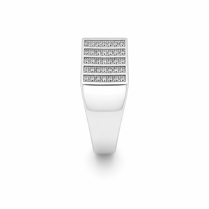 925 Sterling <b>Silver</b> Engraved Geometric Band <b>Ring</b> for <b>Men</b> Wedding Daily Wear Gift High Polish Finish - Product Image 4