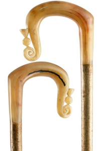 Manche de bâton sculpté en corne de buffle naturelle, taille personnalisée, design moderne, écologique, couleur naturelle, qualité supérieure, objet d'art de collection - Product Image 2