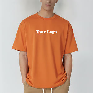Camiseta de Manga Corta de Alta Calidad, 100% Algodón Jersey, 220 Gramos, Corte Holgado, Estilo Hip Hop, Informal, para Hombre - Product Image 1