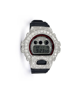 <b>Digital</b> <b>Watch</b> with Diamond Encrusted Case and Stainless Steel Band 38mm Unisex Luxury Fashion Style 10 Bar Water Resistant - Product Image 1