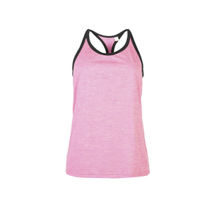 Women's Pink Racerback Tank <b>Top</b> Solid Knitted Breathable Casual Wear 100% Cotton O-Neck - Product Image 3