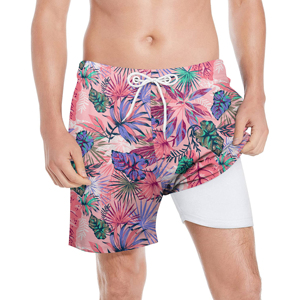 Wholesale <b>Men</b> Swim Shorts <b>Trunks</b> with Custom Logo Swimwear Beach Board Shorts Light Casual Printed Beach Shorts - Product Image 4